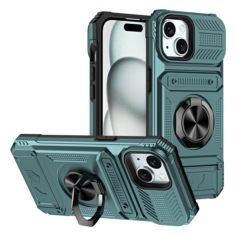 Card Slot Mecha Phone Case – Magnetic Compatible & Built-in Stand