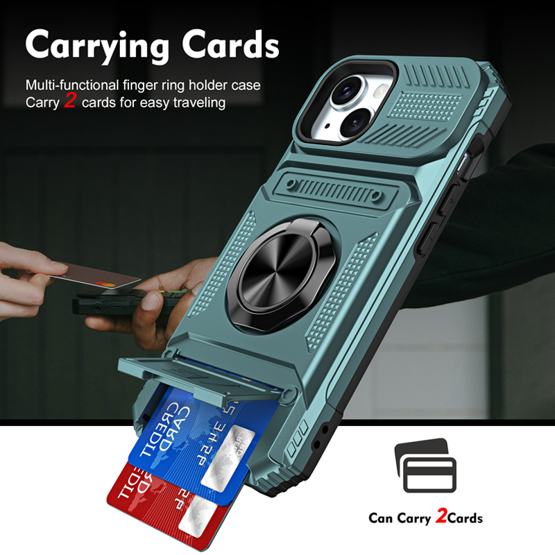 Card Slot Mecha Phone Case – Magnetic Compatible & Built-in Stand